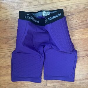 McDavid Men's Hex Thudd Compression Shorts Size Large Purple Football
